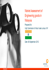 Market assessment of engineering goods in Malaysis